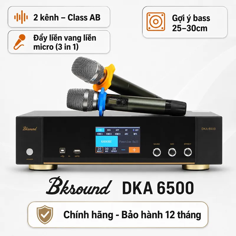 Digital Karaoke Power Amplifier Bksound DKA 6500 New