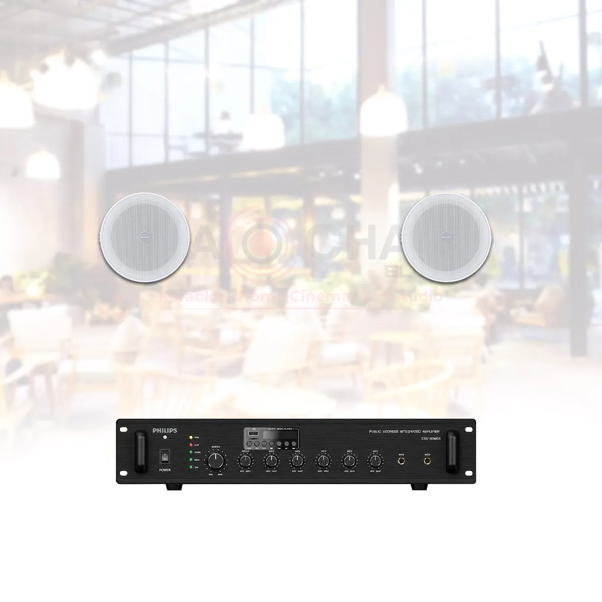 Hệ thống ấm thanh nhạc nền cafe nhà hàng spa Philips 01