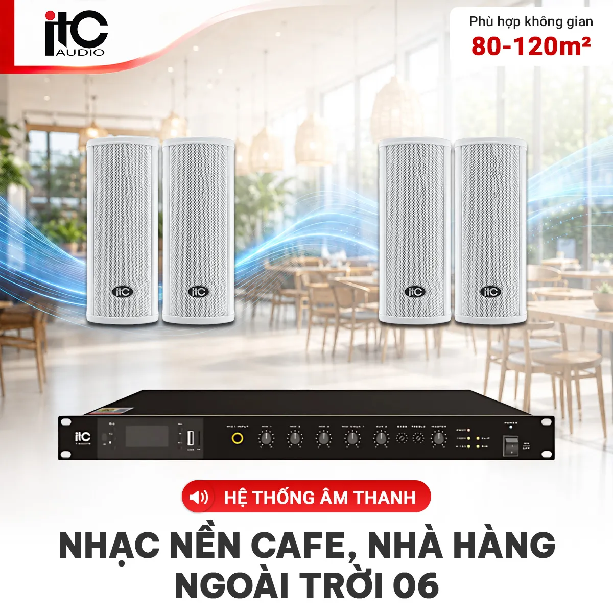 Hệ thống âm thanh nhạc nền quán cafe, nhà hàng ngoài trời 06