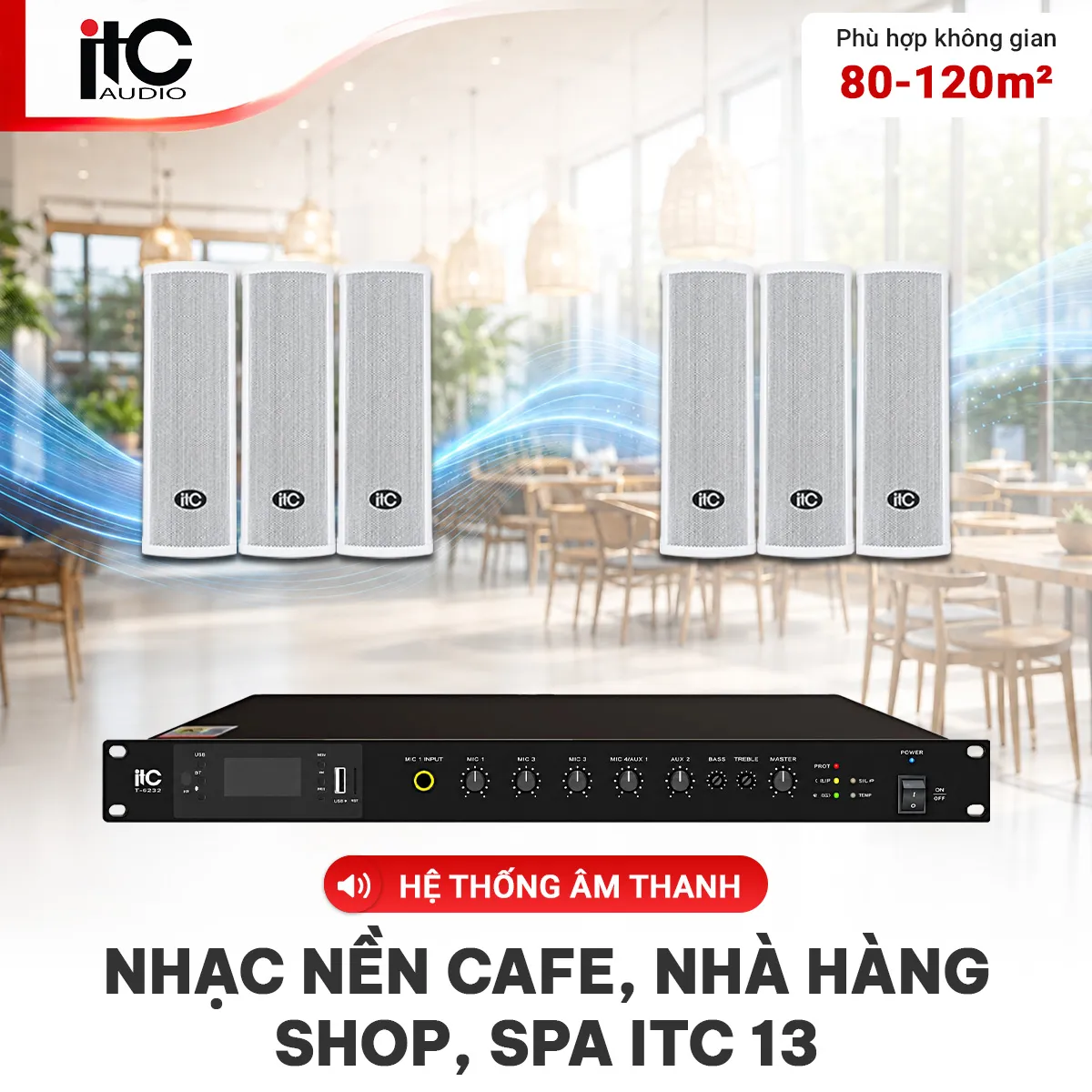 Hệ Thống Âm Thanh Nhạc Nền Quán Cafe, Nhà Hàng, Shop, Spa ITC 13