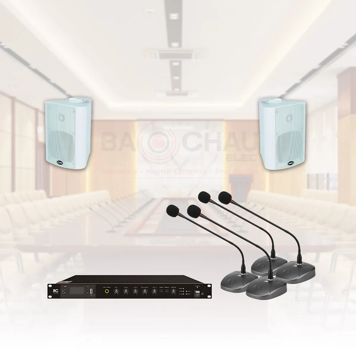 Hệ thống âm thanh phòng họp, hội thảo 50m2