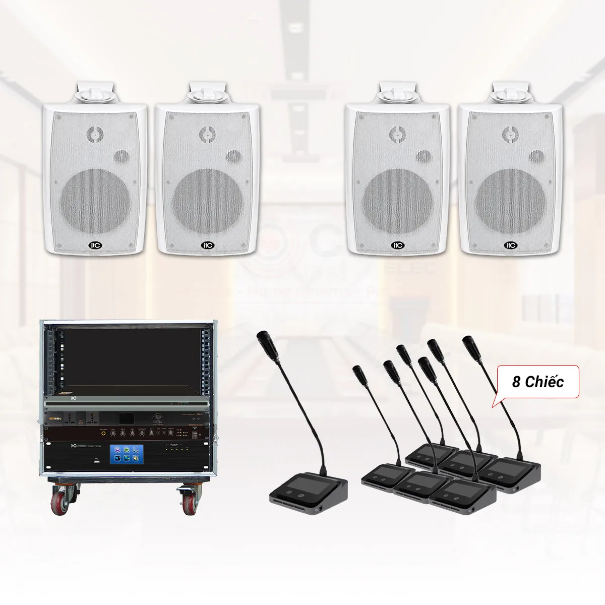 Hệ thống âm thanh phòng họp, hội thảo ITC không dây 50-70m