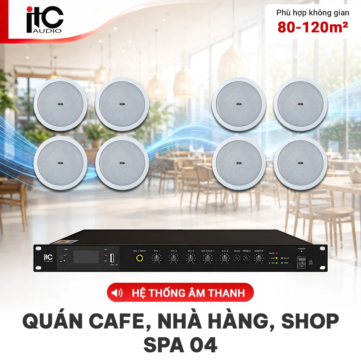 Hệ thống âm thanh quán cafe, nhà hàng, Shop, Spa 04