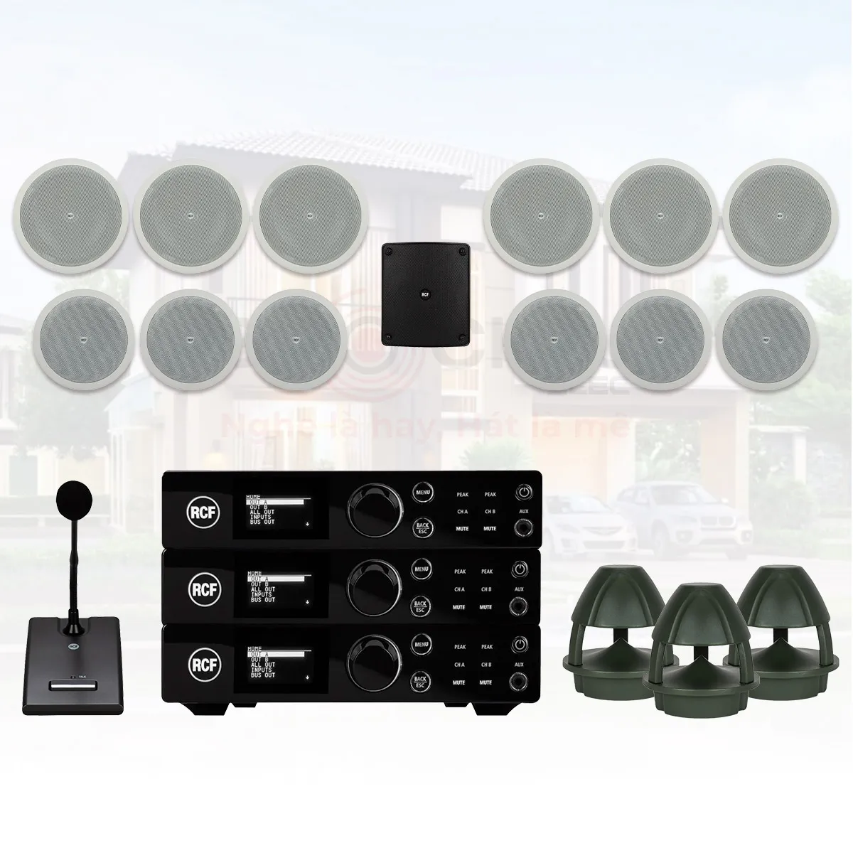 Hệ thống âm thanh thông báo, nhạc nền RCF 01