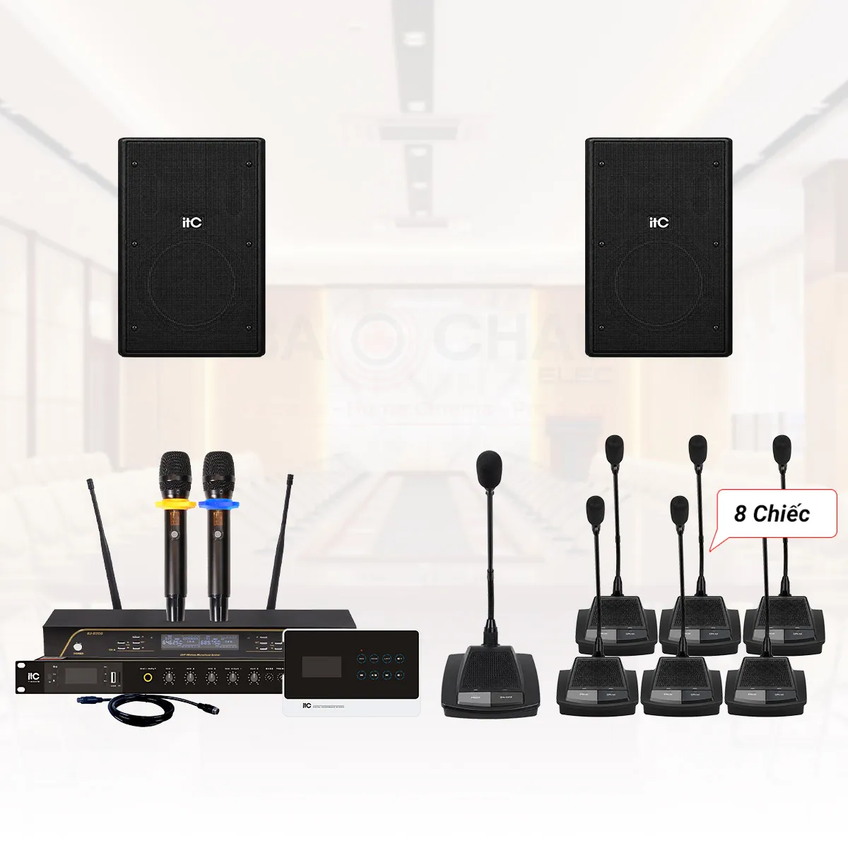 Hệ thống Âm thanh thông báo hội thảo, hội nghị, phòng họp 05 - 10 mic