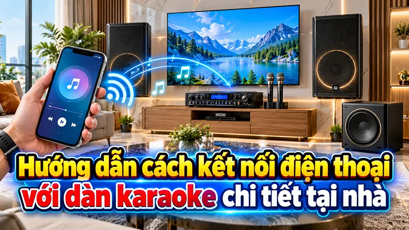 Hướng dẫn cách kết nối điện thoại với dàn karaoke chi tiết tại nhà