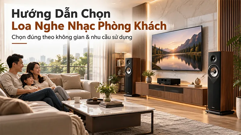 Cách chọn loa nghe nhạc phòng khách hay, phù hợp diện tích