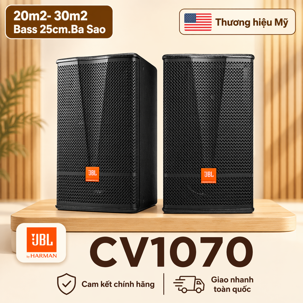 Loa karaoke JBL CV1070 (full bass 25cm, Ba Sao)