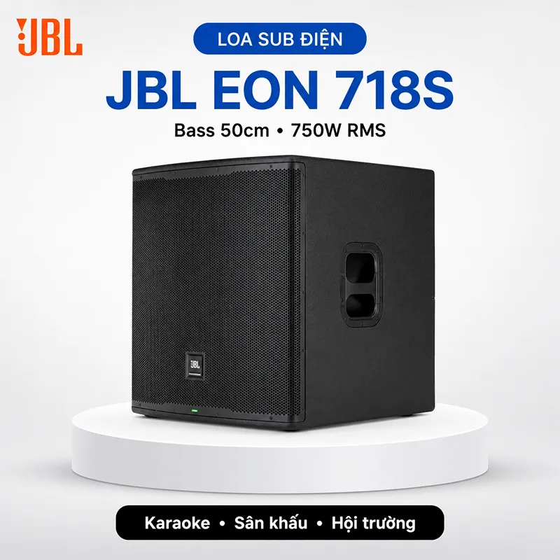 Loa Sub Điện JBL Eon 718S (bass 50cm, 750W/1500W) 