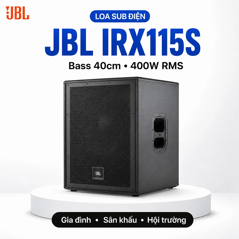 Loa sub điện JBL IRX115S (bass 40, 400W/1300W)