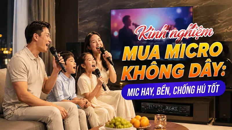 Làm sao để mua micro không dây: mic hay, bền, chống hú tốt?