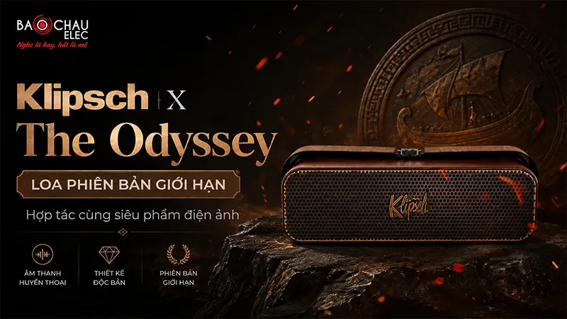 Klipsch x The Odyssey: Loa Bluetooth giới hạn lấy cảm hứng từ siêu phẩm điện ảnh của Christopher Nolan