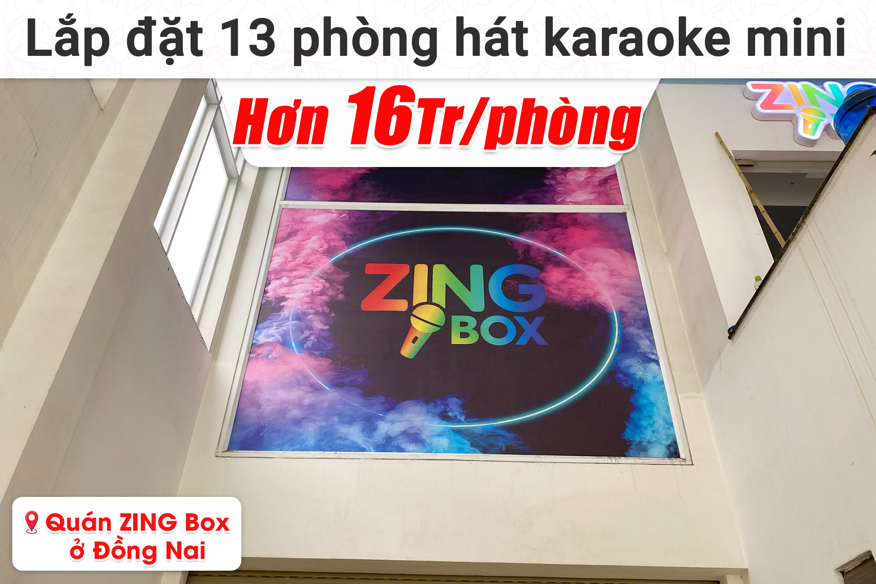 Lắp đặt 13 phòng hát karaoke box mini cho quán ZING Box ở Đồng Nai (BIK BJ-S886II, Bksound DKA 6500)