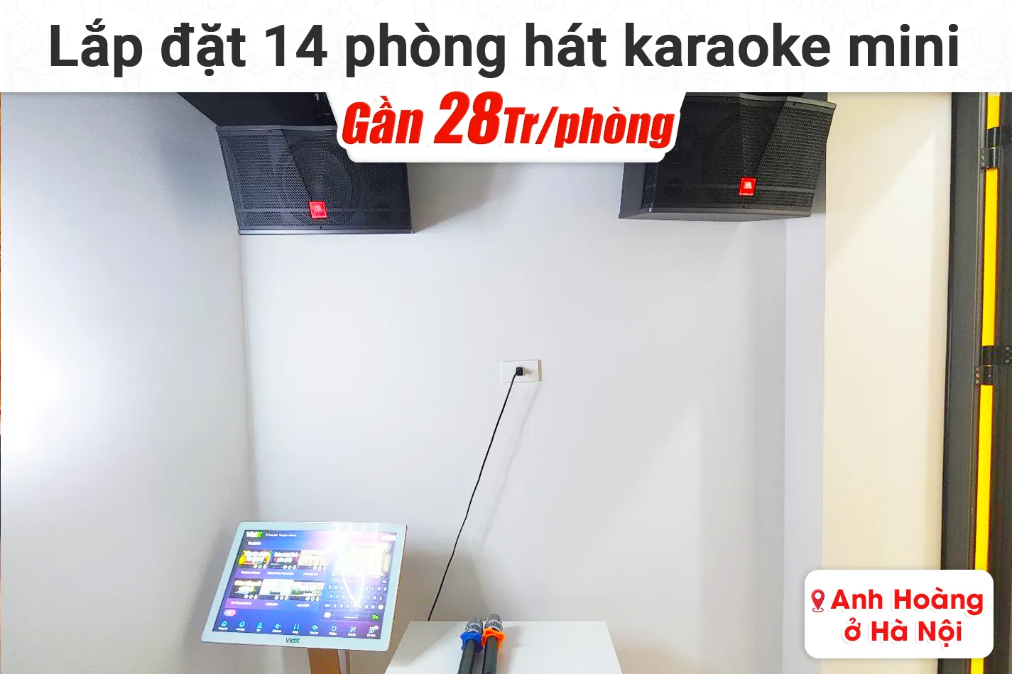 Lắp đặt 12 phòng karaoke box mini cho anh Hoàng tại Hà Nội