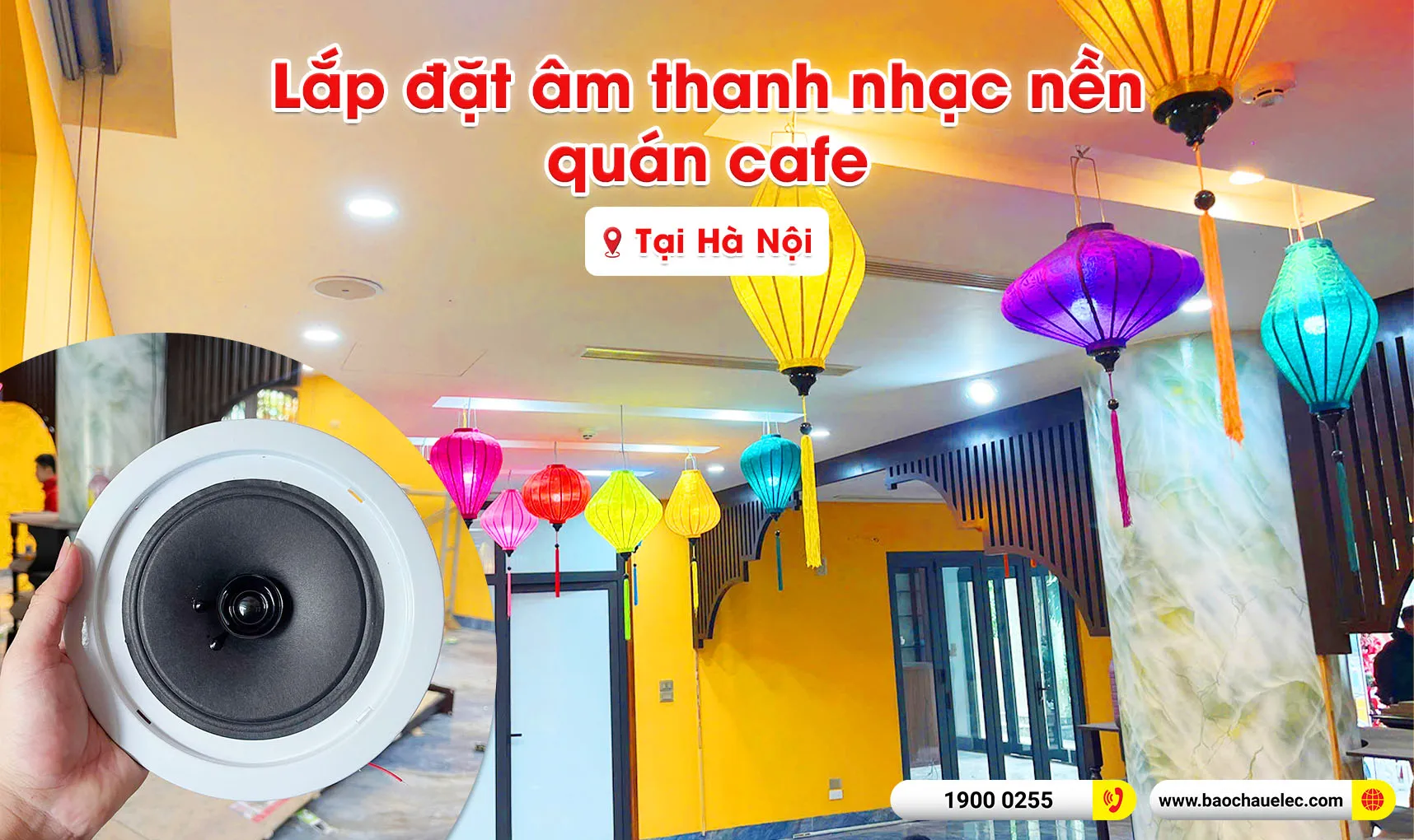 Lắp đặt âm thanh nhạc nền quán café trị giá hơn 9tr tại Hà Nội