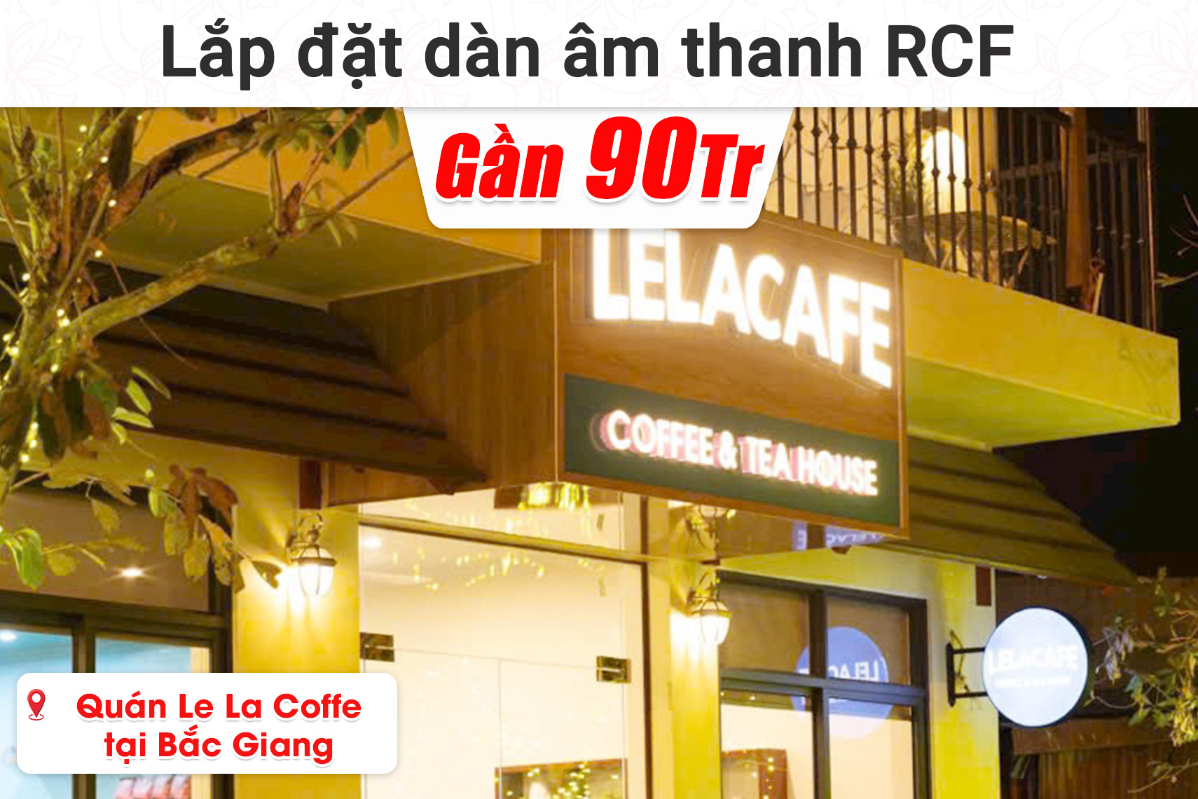 lắp đặt dàn âm thanh quán coffee
