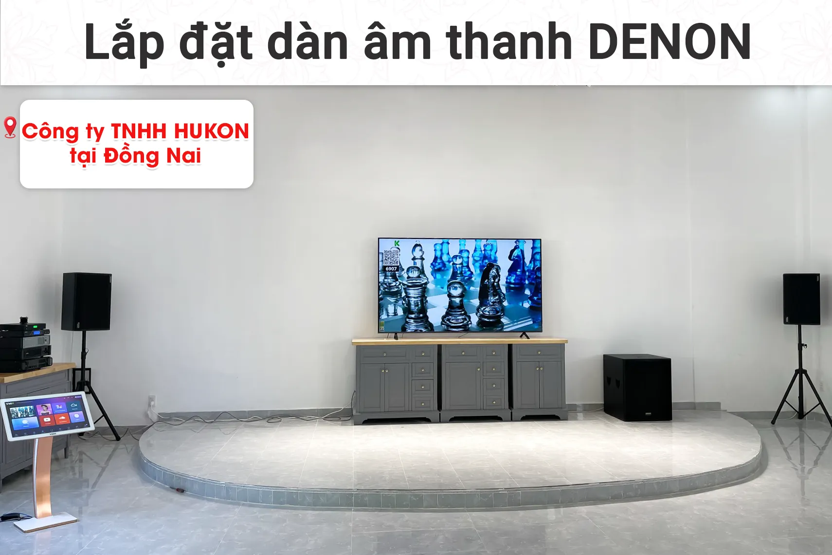 Lắp đặt dàn âm thanh Denon cho Công ty TNHH HUKON quốc tế tại Bình Dương