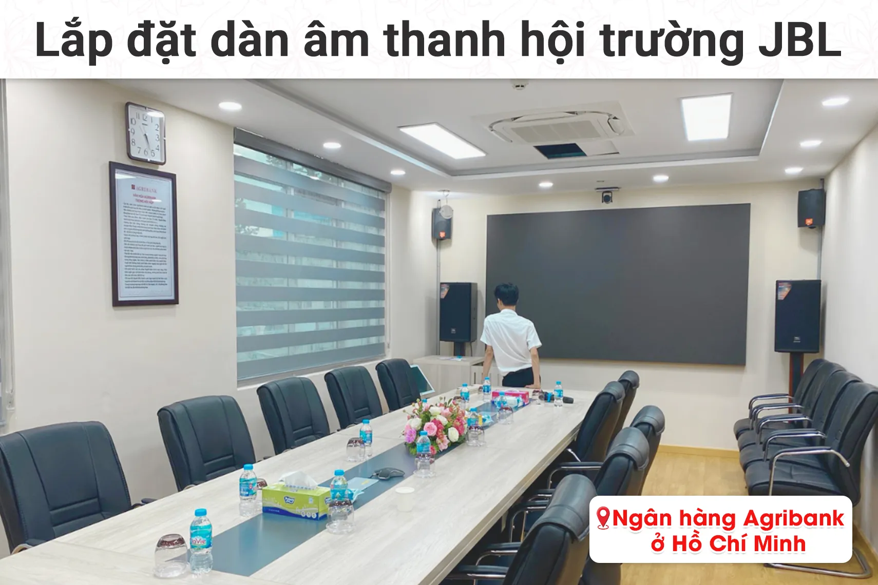 Lắp đặt đàn âm thanh hội trường JBL cho Ngân Hàng Agribank tại TP HCM