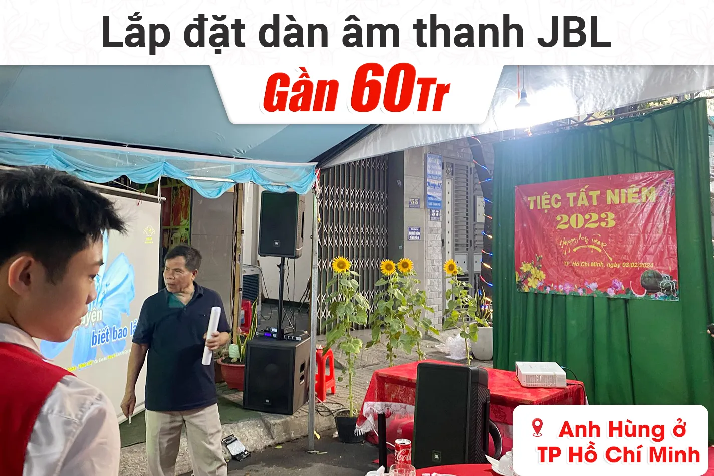 Lắp đặt dàn âm thanh JBL hơn 25tr cho anh Hùng ở TPHCM