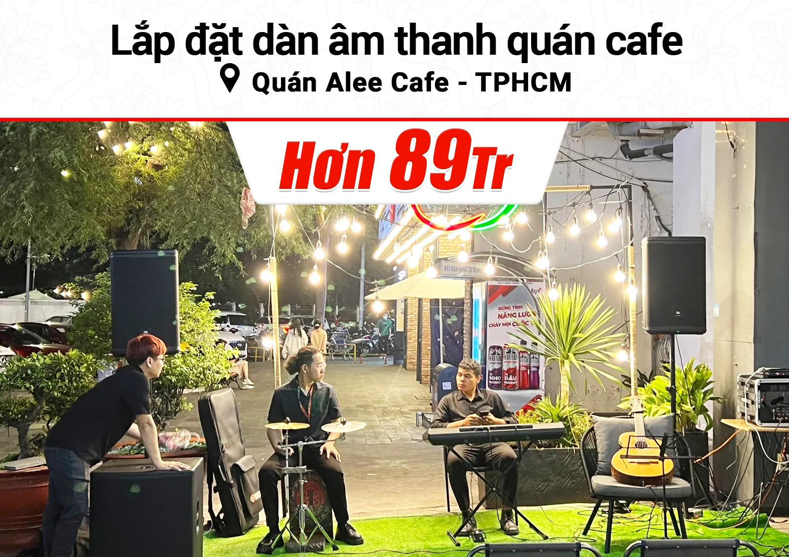 Lắp đặt dàn âm thanh JBL hơn 89tr cho quán Alee Cafe ở TPHCM