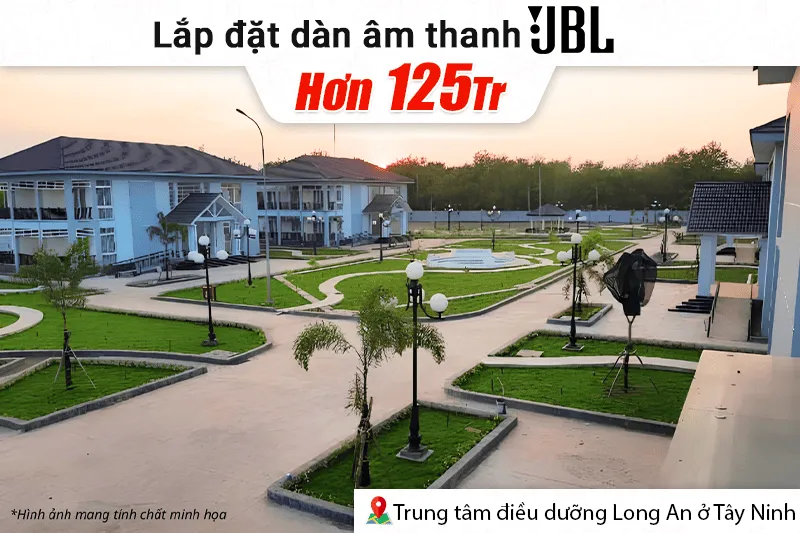 Lắp đặt dàn âm thanh JBL hơn 125tr cho Trung tâm điều dưỡng Long An tại Tây Ninh (JBL PRX412M, Audiocenter PD600, Yamaha MG16XU...)