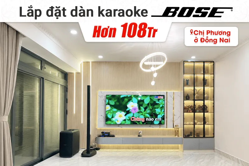 Lắp đặt dàn karaoke di động Bose hơn 108tr cho chị Phương tại Đồng Nai (Bose L1 Pro32 + Sub2, JBL VX9, JBL VM300)