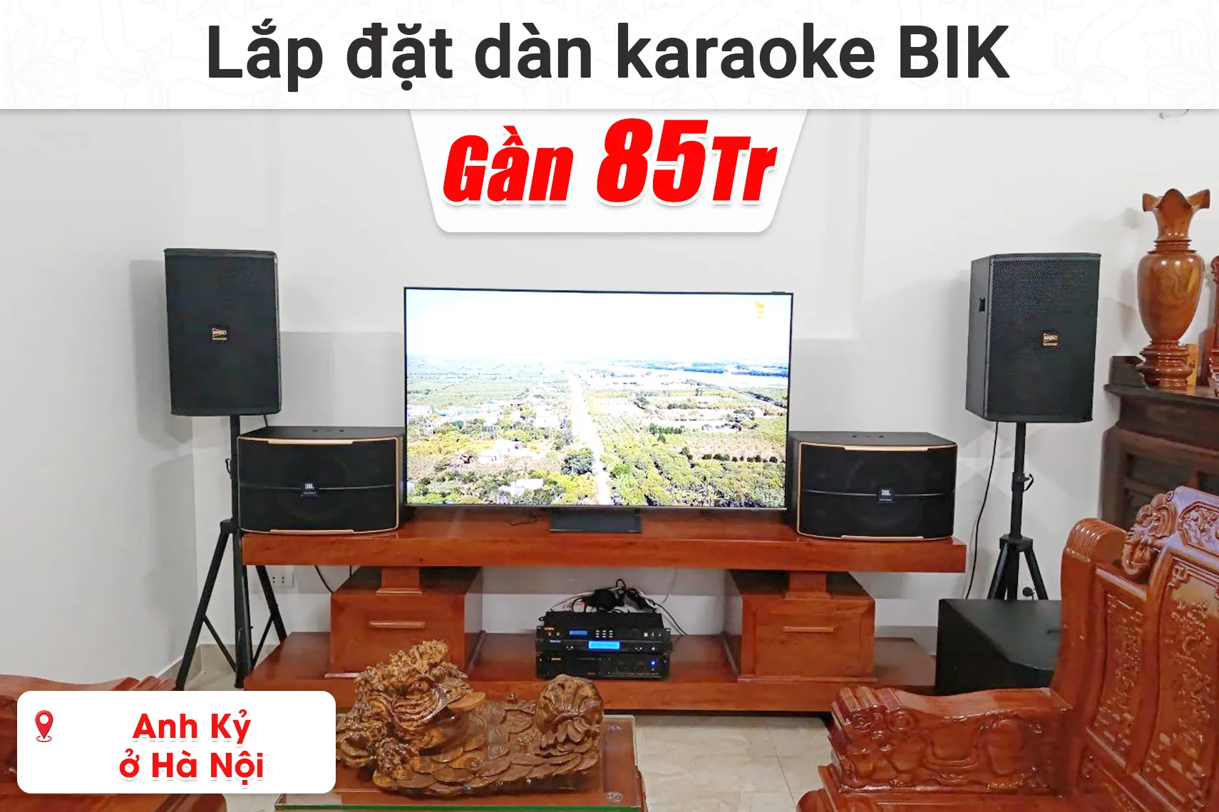 Lắp đặt dàn karaoke BIK gần 85 triệu cho anh Kỷ ở Hà Nội (BIK BSP 412II, JBL Pasion 12, BIK VM840A, BIK BPR-8600, Alto TS15S,...)