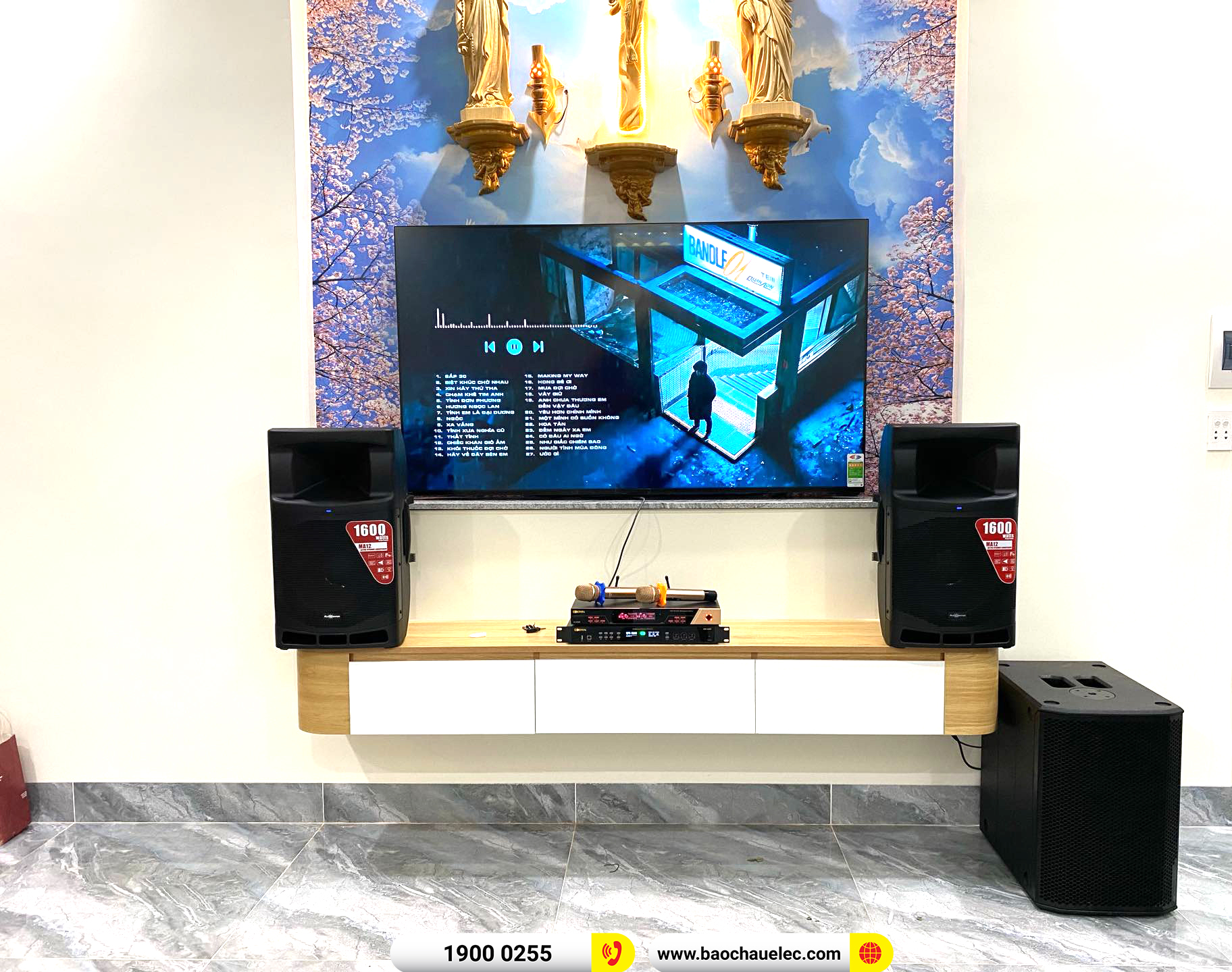 lắp đặt d&agrave;n karaoke Audiocenter