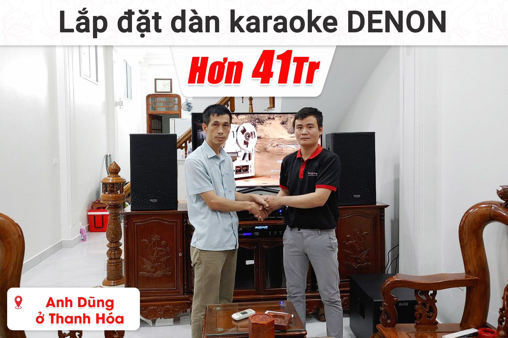 Lắp đặt dàn karaoke Denon hơn 41 triệu cho anh Dũng ở Thanh Hóa (Denon DP-R212, BIK VM620A, JBL KX180A, Alto TX12, BIK BJ-U200,...)