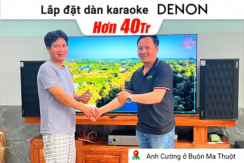 Lắp đặt dàn karaoke Denon hơn 40 triệu cho anh Cường ở Buôn Ma Thuột (DP-R312, Denon DP-N1600, Alto TS12S)