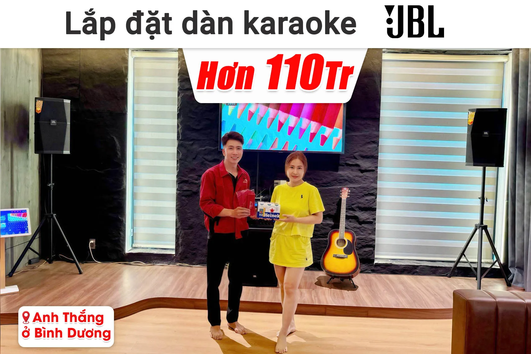 Lắp đặt dàn karaoke JBL hơn 110 triệu cho a Thắng ở Bình Dương (JBL XS12, JBL Pasion 12, BIK VM840A, JBL VX9, IRX115S, JBL VM300,...)