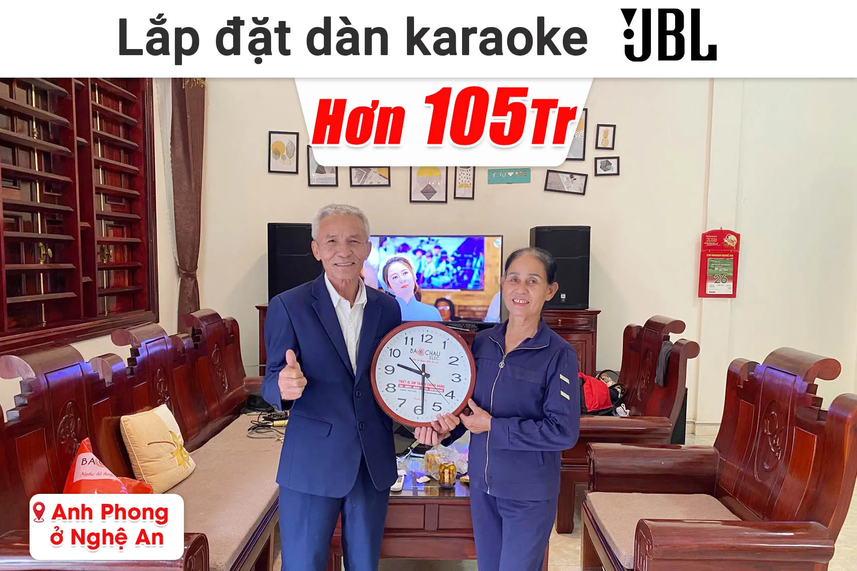  Lắp đặt dàn karaoke JBL hơn 105 triệu cho anh Phong ở Nghệ An (JBL PRX 415M, BIK VM830A, JBL VX9, JBL CV18S, JBL VM300, Bksound M8,...)