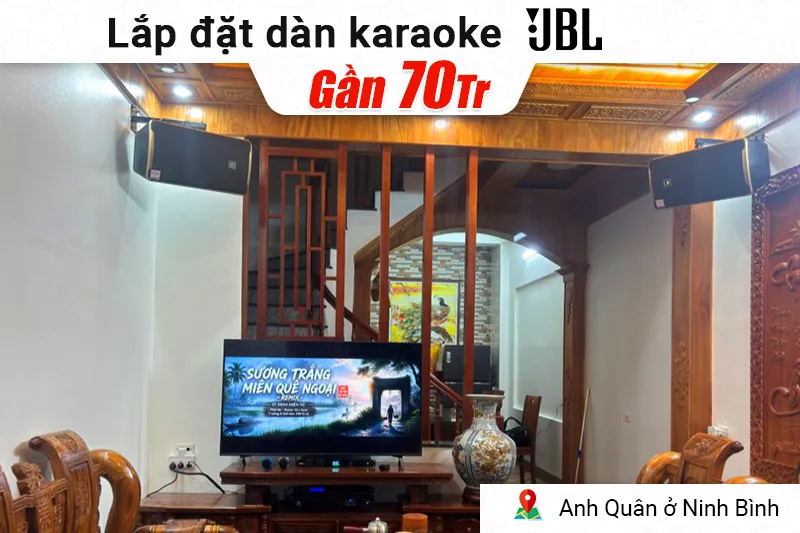Lắp đặt dàn karaoke JBL gần 70 triệu cho anh Quân ở Ninh Bình (JBL D Plus, Pasion 12SP, VX9, VM300,...)