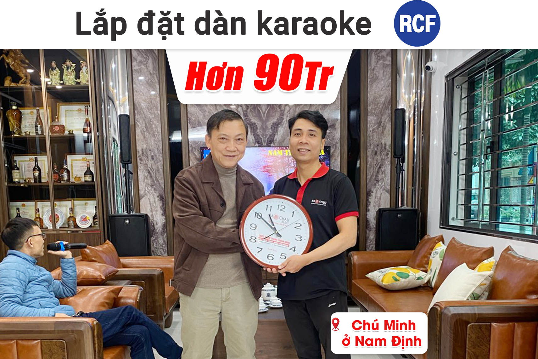 Lắp đặt dàn karaoke RCF hơn 90 triệu cho chú Minh ở Nam Định (RCF Evox J8, JBL VX9, JBL VM300, Bksound M8,....)
