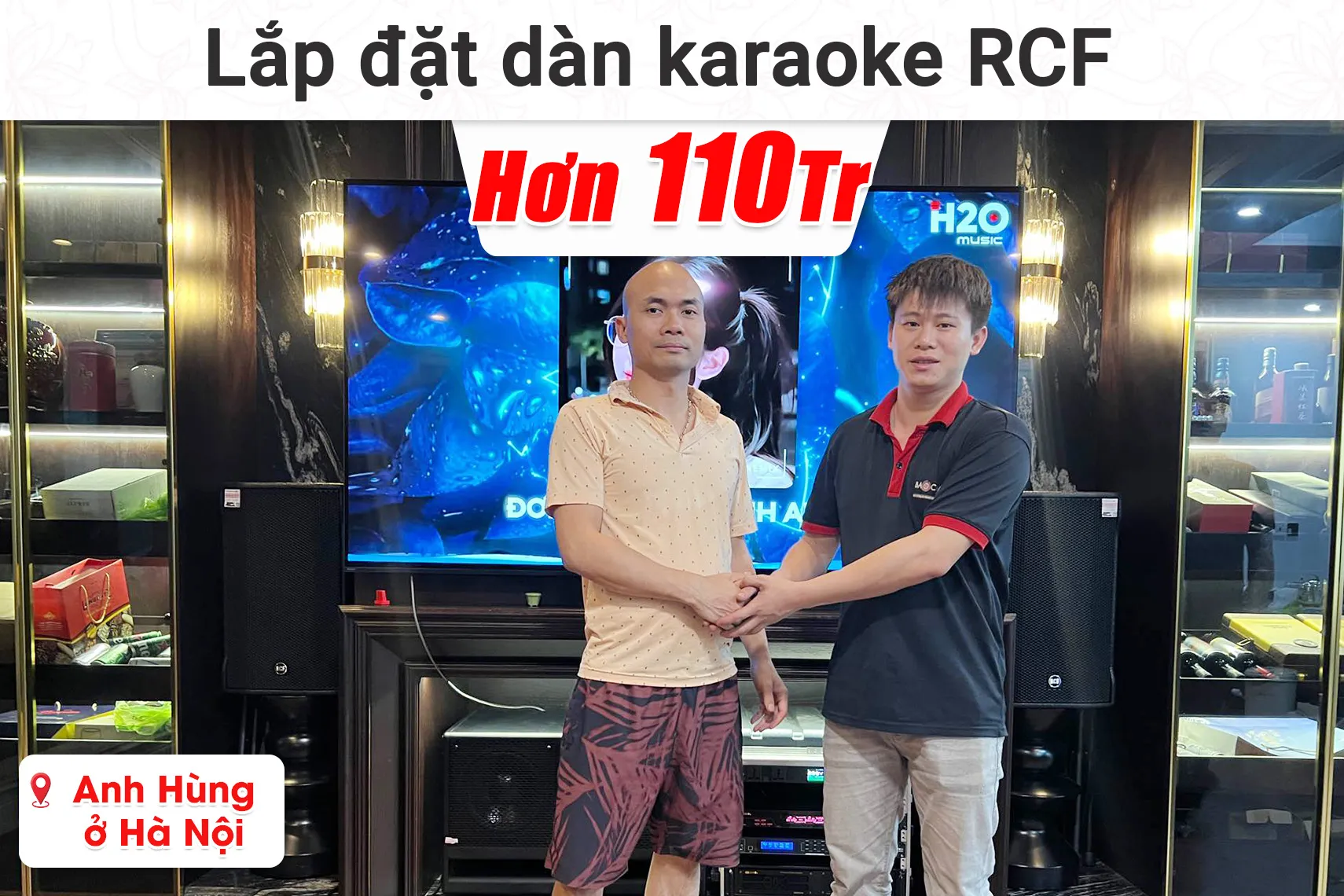 lắp đặt dàn karaoke RCF cho khách hàng tại Hà Nội