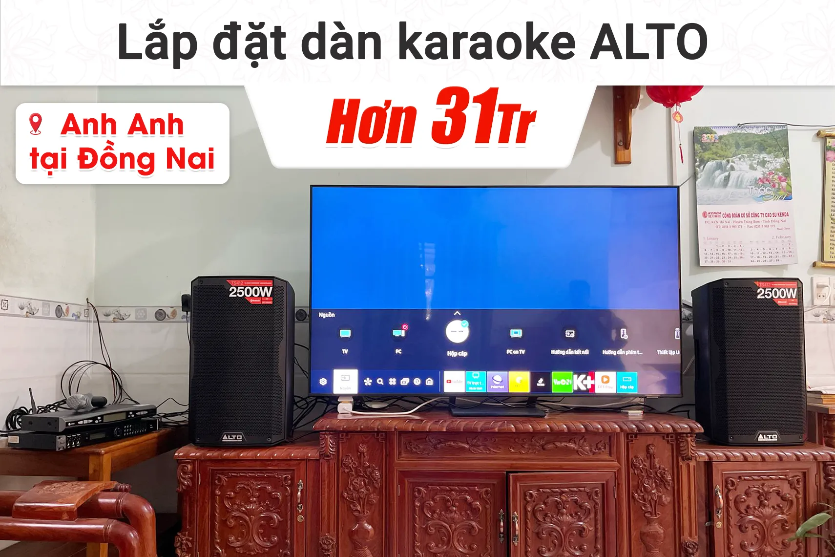 Lắp đặt dàn karaoke Alto hơn 31tr cho anh Anh tại Đồng Nai