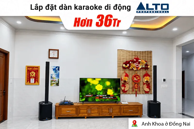 Lắp đặt dàn karaoke di động Alto hơn 36tr cho anh Khoa tại Đồng Nai (Alto TS112C, Bksound DSP 9000 Plus, Bksound M200)