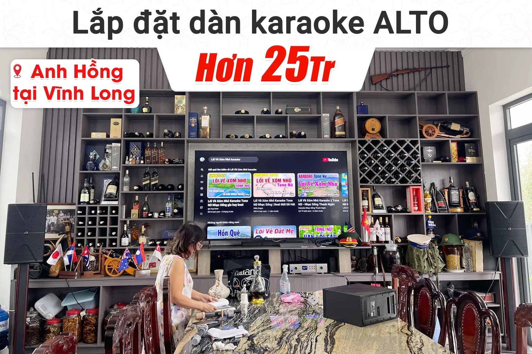 Lắp đặt dàn karaoke Alto hơn 25tr cho anh Hồng tại Vĩnh Long