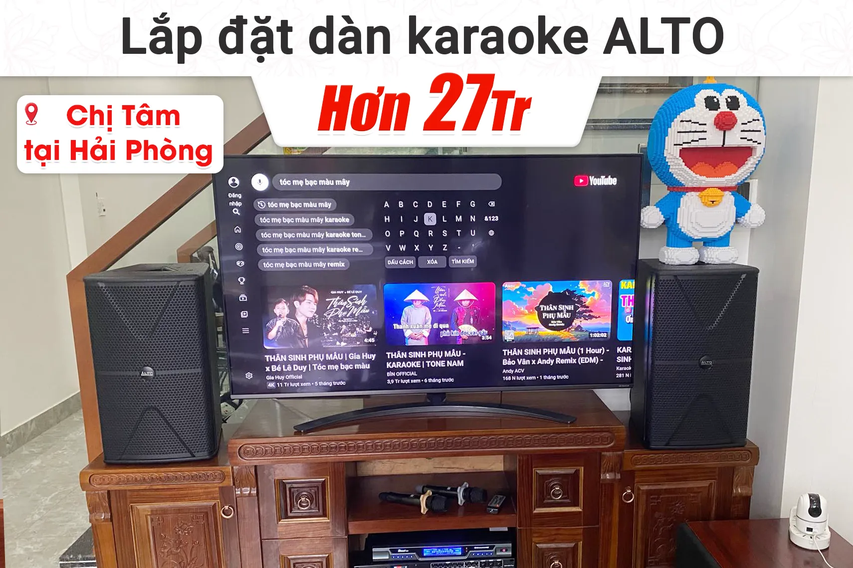 Lắp đặt dàn karaoke Alto hơn 27tr cho chị Tâm tại Hải Phòng