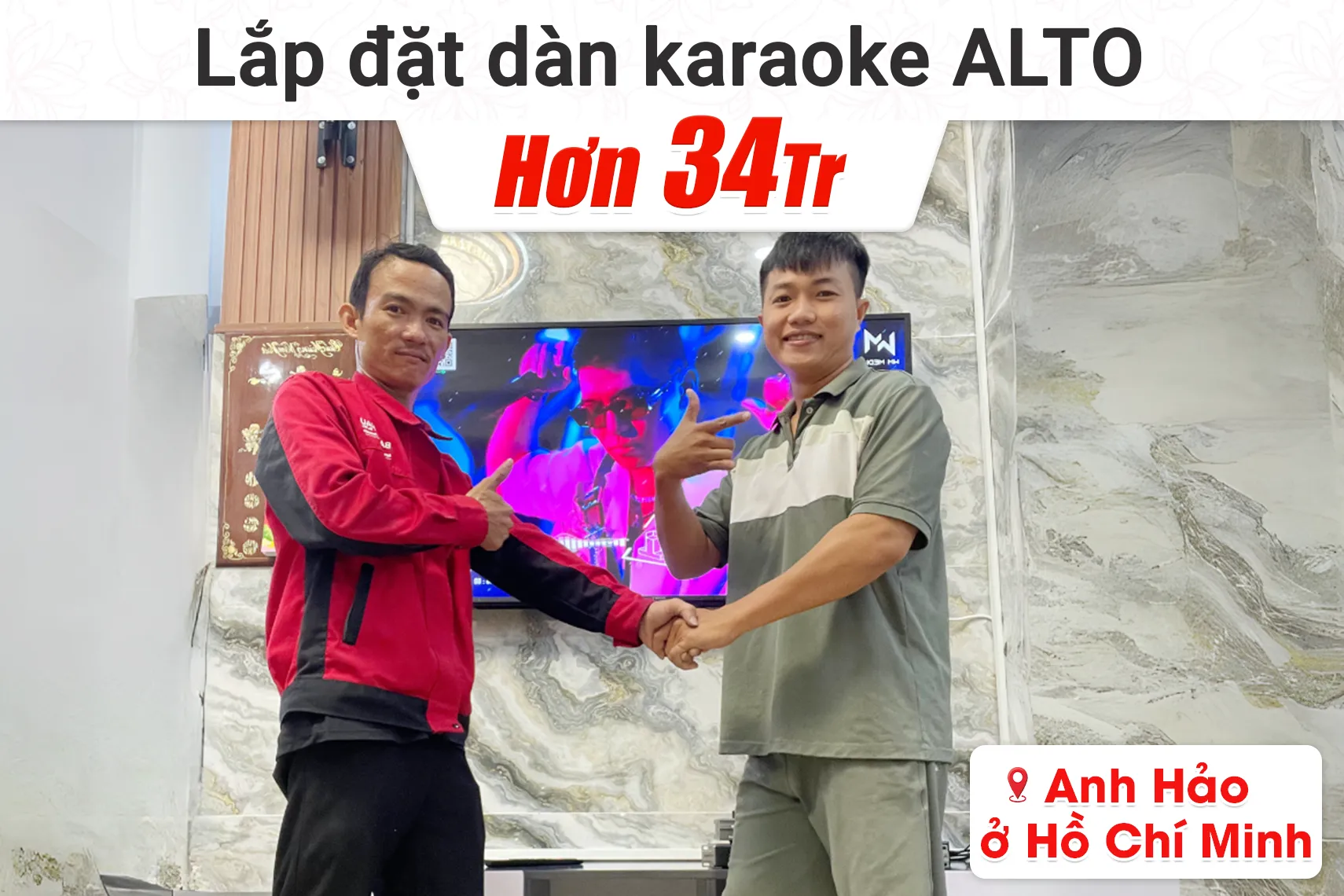 Lắp đặt dàn karaoke Alto hơn 34tr cho anh Hảo tại TP HCM