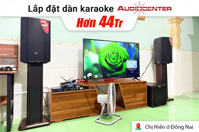Lắp đặt dàn karaoke Audiocenter hơn 44tr cho chị Hiền tại Đồng Nai (Audiocenter MA12+, JBL KX190, Alto TX12S, JBL VM300, BIK LH-PS80)