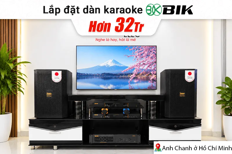 Lắp đặt dàn karaoke BIK hơn 32tr cho anh Chanh tại TP HCM (BIK CS-620, BIK VM700A, BIK VK-R51, BIK VK-M51)