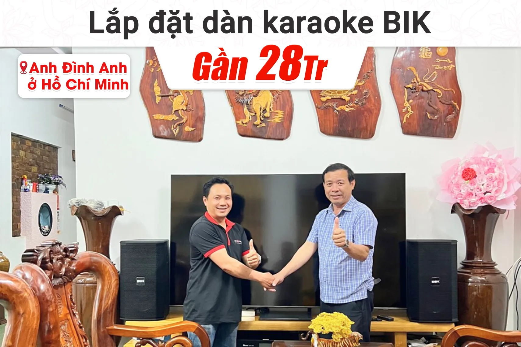 Lắp đặt dàn karaoke BIK gần 28tr cho anh Đình Anh tại TP HCM