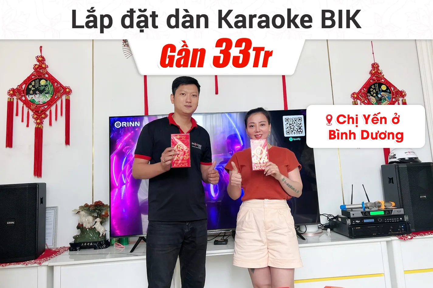 Lắp đặt dàn karaoke BIK gần 33tr cho chị Yến ở Bình Dương