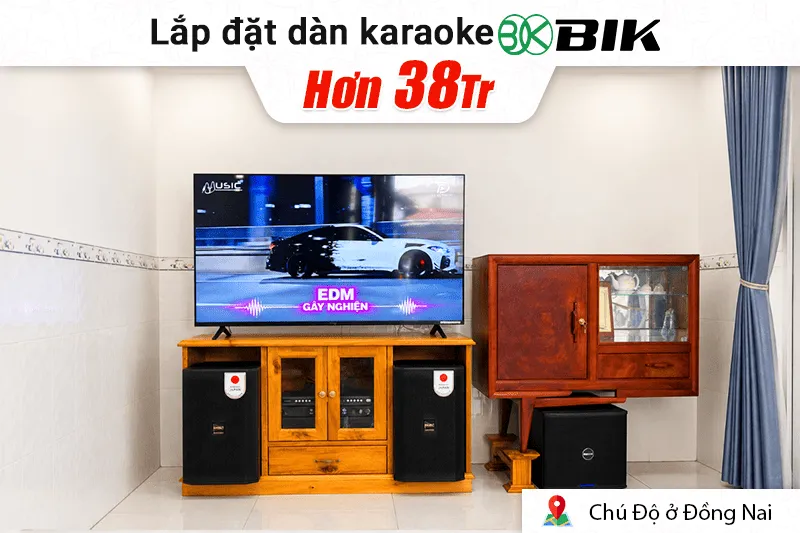 Lắp đặt dàn karaoke BIK hơn 38tr cho chú Độ tại Đồng Nai (BIK CS-620, Philips CSS5561/70, CSS3752/70, CSS2110/70, CSS2890/70)