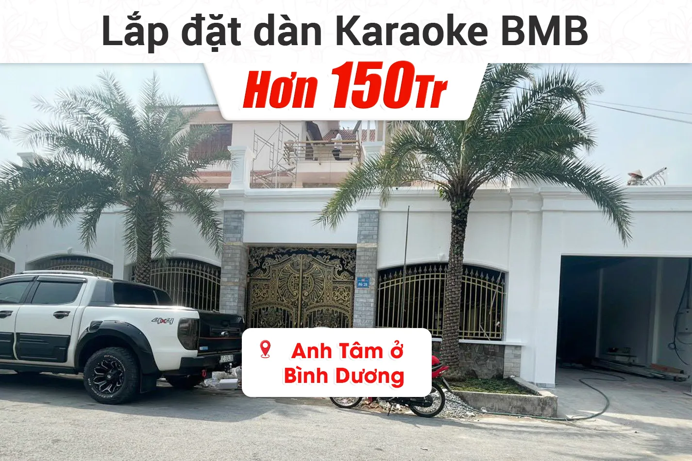 Lắp đặt dàn karaoke BMB hơn 150tr cho anh Tâm ở Bình Dương