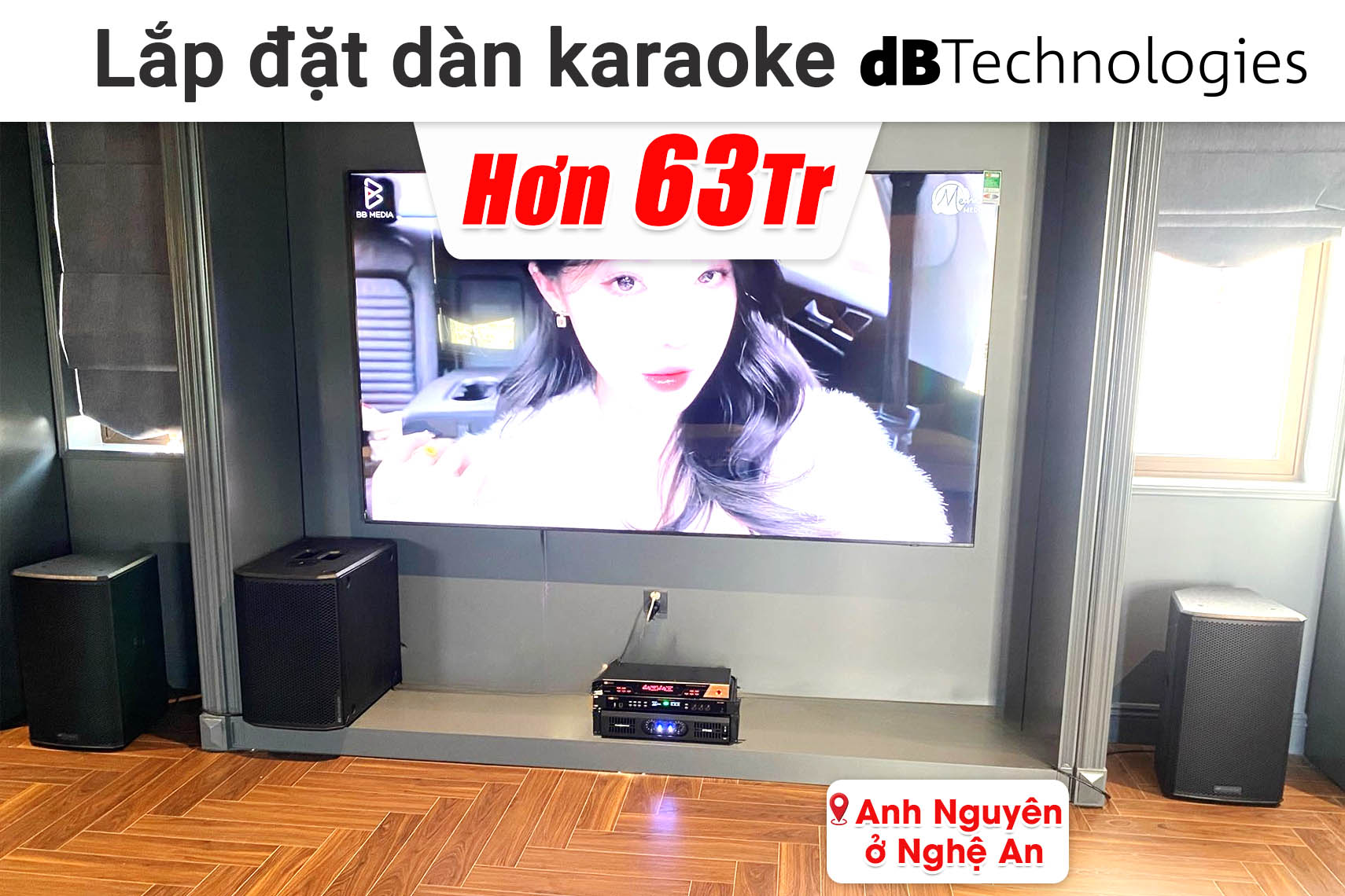 Lắp đặt dàn karaoke dBTechnologies hơn 63 triệu cho anh Nguyên ở Nghệ An ( LVX P12, Audiocenter CT2400, BIK BPR-5800, Sub612, BIK BJ-U600)