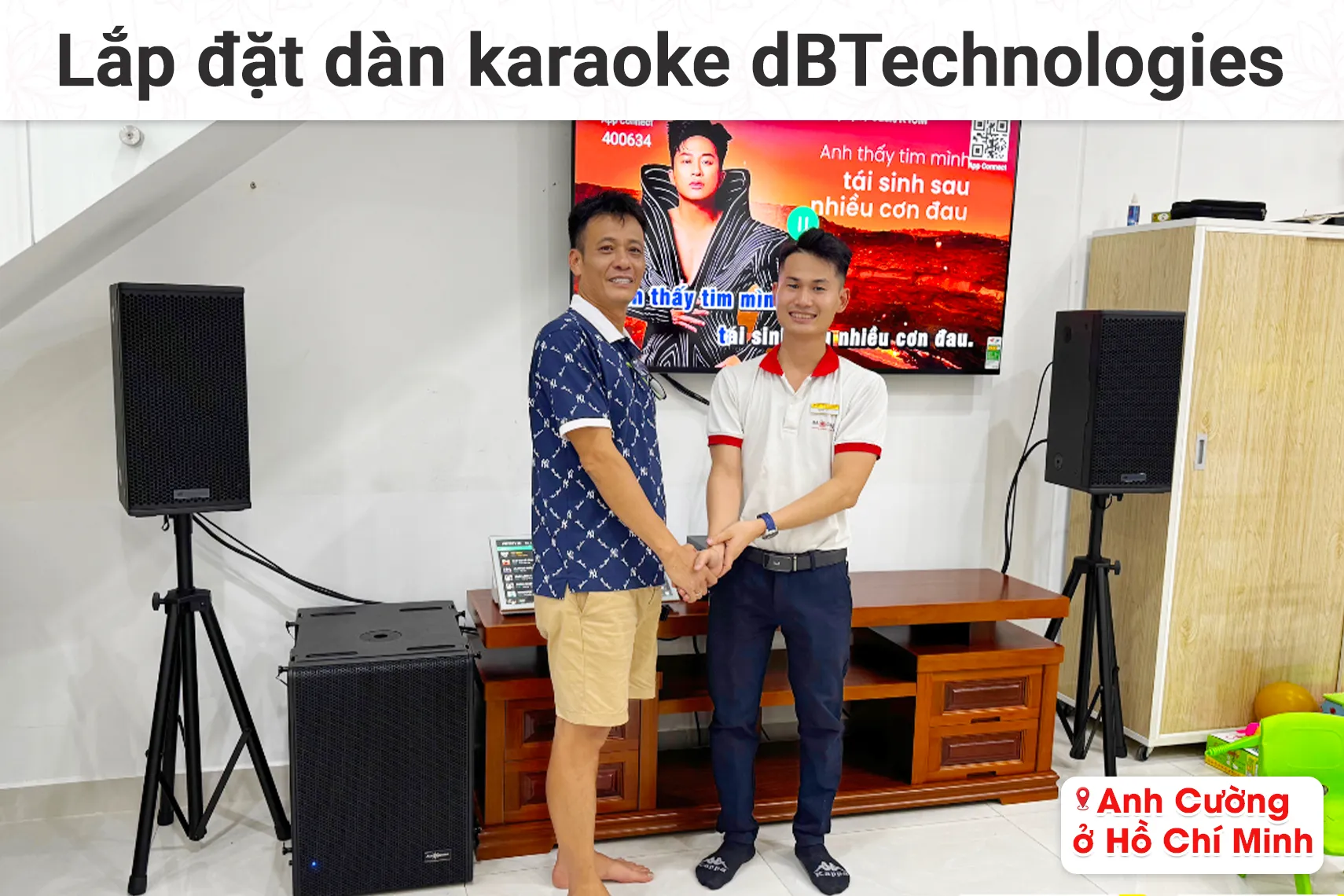 Lắp đặt dàn karaoke dBTechnologies cho anh Cường tại TP HCM (dBTechnologies Vio X10, JBL VX8, Audiocenter T115S-DSP, BS9800, Bksound M8...)