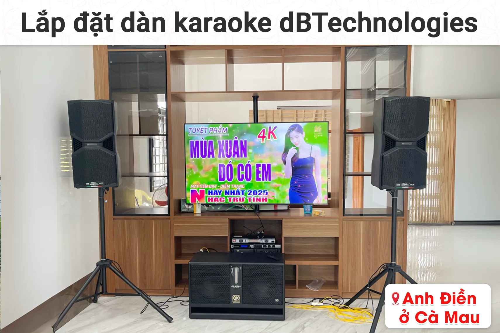 Lắp đặt dàn karaoke dBTechnologies cho anh Điền tại Cà Mau