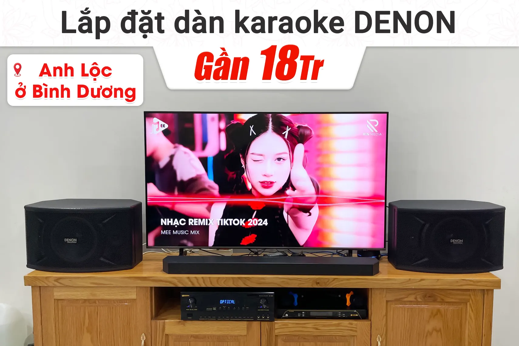 Lắp đặt dàn karaoke Denon gần 18tr cho anh Lộc tại TP HCM